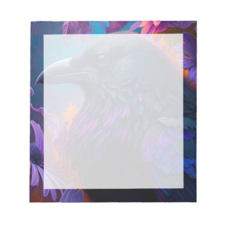 Bloc De Notas Notepad de arte Vivid Rainbow Raven