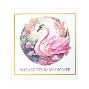 Bloc De Notas Notepad de Baby Shower de Cisne capáz