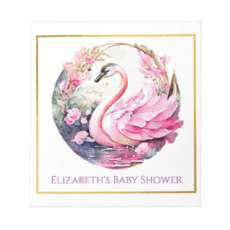 Bloc De Notas Notepad de Baby Shower de Cisne capáz