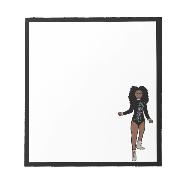 Bloc De Notas Notepad de bailarín negro / plata A (Frente)