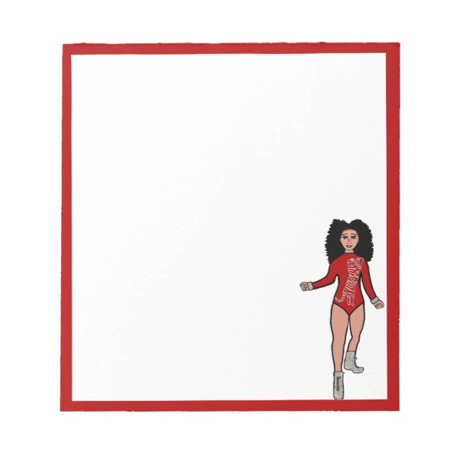 Bloc De Notas Notepad de bailarín rojo / plateado B (Frente)