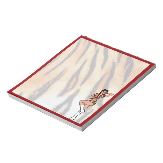 Bloc De Notas Notepad de bailarín Tigre Rojo #1 (Lado Izquierdo)