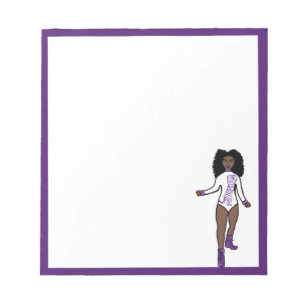 Bloc De Notas Notepad de bailarina White / Purple Tiger A