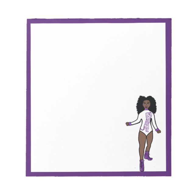 Bloc De Notas Notepad de bailarina White / Purple Tiger A (Frente)