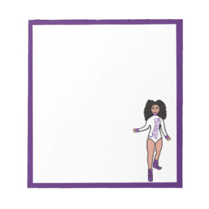 Bloc De Notas Notepad de bailarina White / Purple Tiger B