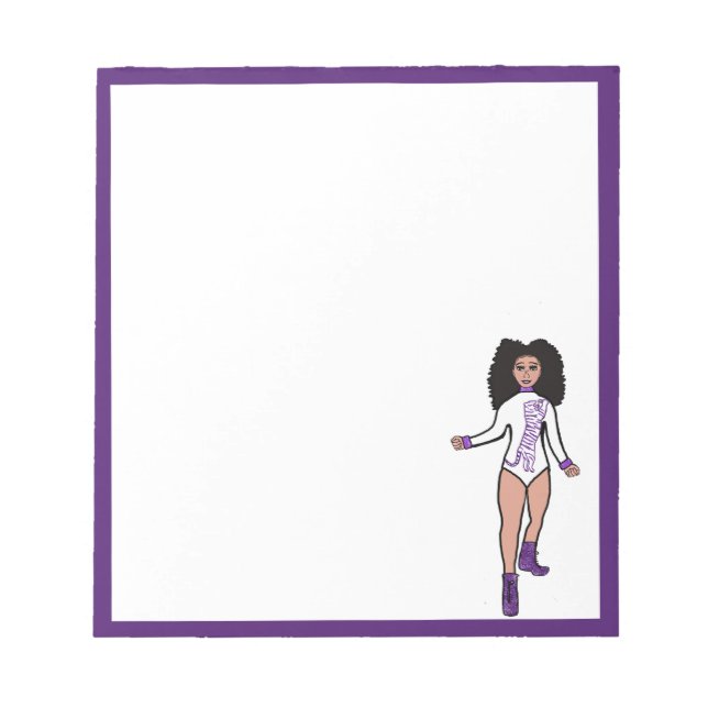Bloc De Notas Notepad de bailarina White / Purple Tiger B (Frente)