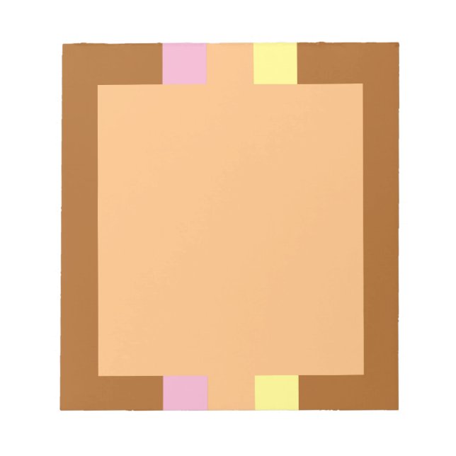 Bloc De Notas Notepad de bandas retro (Naranja Multi) (Frente)