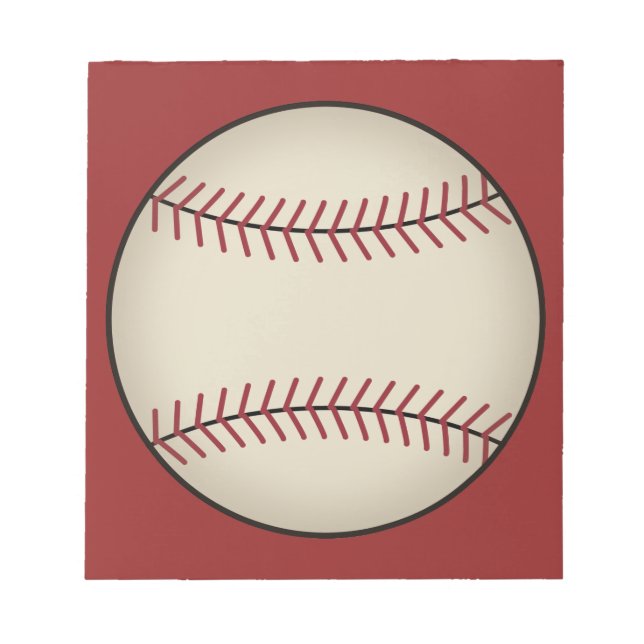 Bloc De Notas Notepad de Béisbol Rojo (Frente)