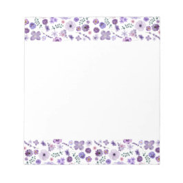 Bloc De Notas Notepad de Bloom Floral - Flores de la frontera bl