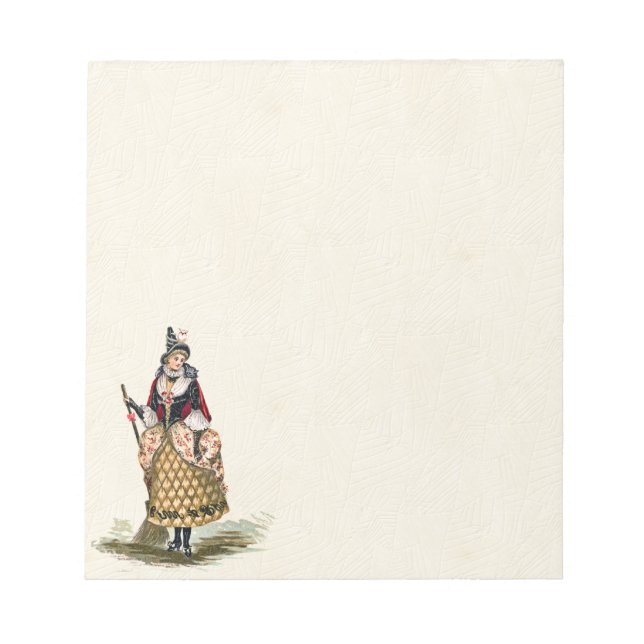 Bloc De Notas Notepad de bruja de Halloween vintage (Frente)