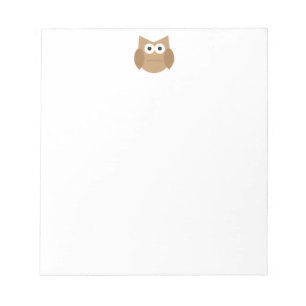 Bloc De Notas Notepad de Búho Marrón Cute