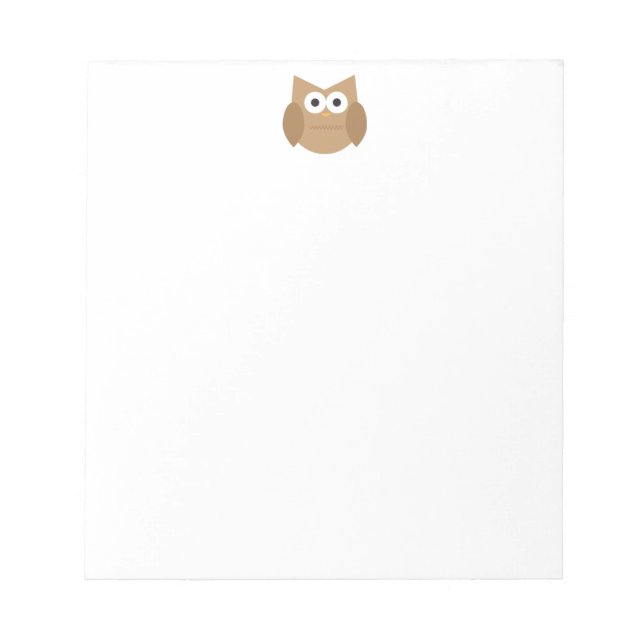 Bloc De Notas Notepad de Búho Marrón Cute (Frente)