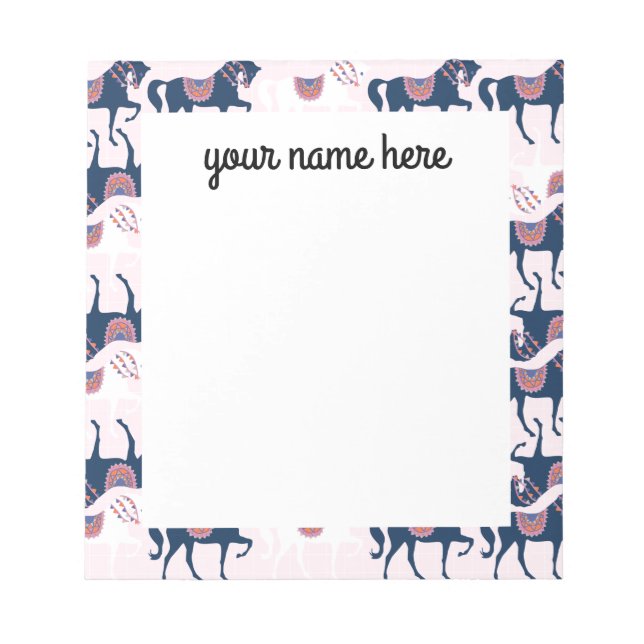 Bloc De Notas Notepad de caballo personalizado (Frente)