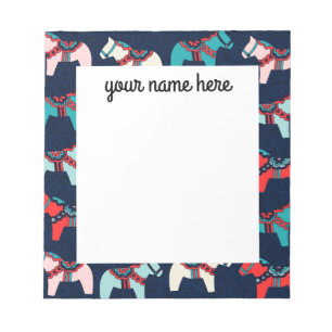 Bloc De Notas Notepad de caballos Cute Dala personalizado