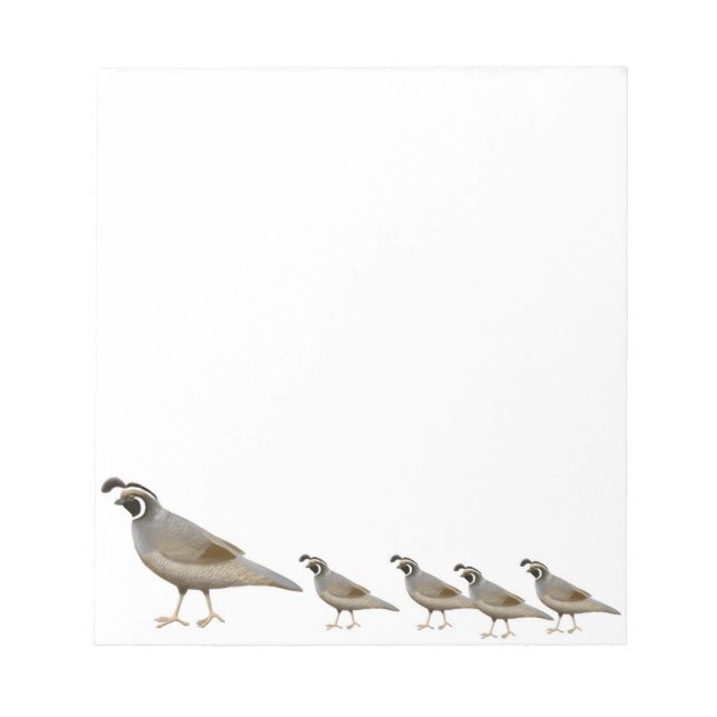 Bloc De Notas Notepad de California Quail Family (Frente)