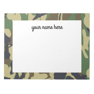 Bloc De Notas Notepad de Camo personalizado