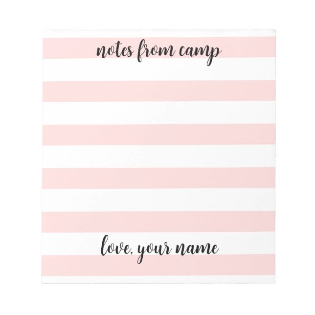 Bloc De Notas Notepad de Campamento de Verano de Chicas Personal (Frente)