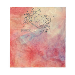 Bloc De Notas Notepad de Cáncer de Mármol Rosa