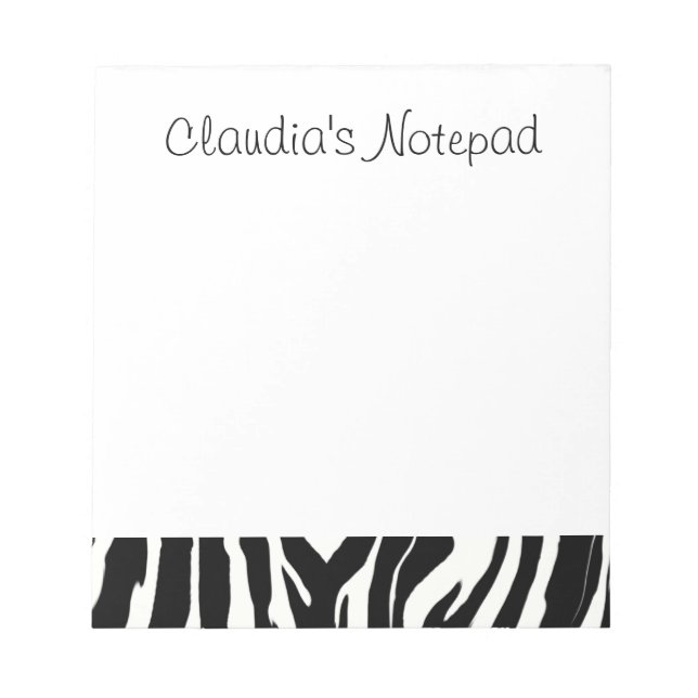 Bloc De Notas Notepad de cebra (Frente)
