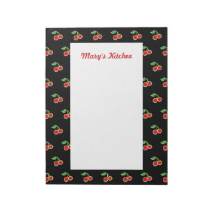 Bloc De Notas Notepad de cerezo negro personalizado