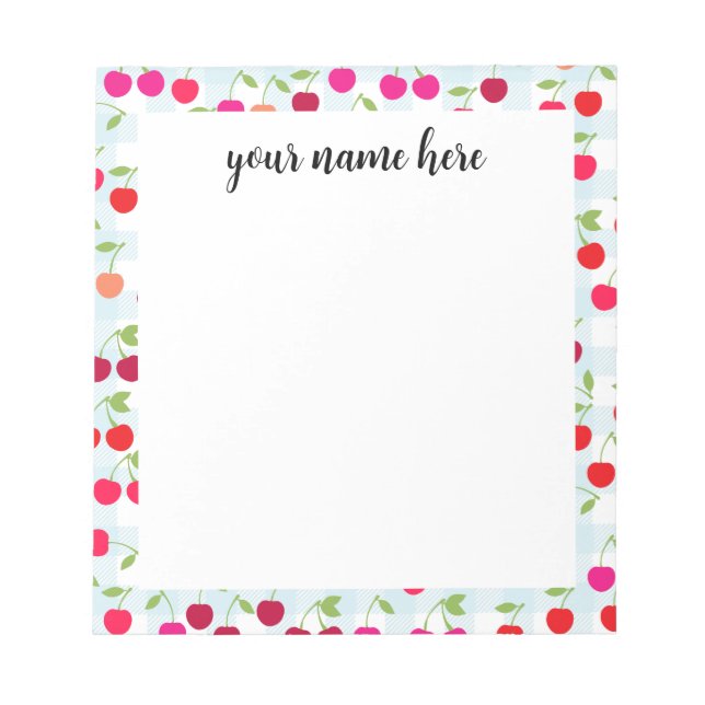 Bloc De Notas Notepad de cerezo personalizado (Frente)