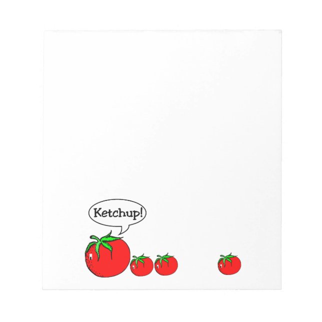 Bloc De Notas Notepad de Chiste de Ketchup (Frente)
