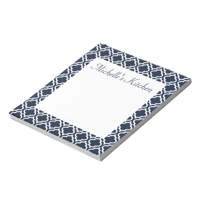 Bloc De Notas Notepad de cocina de la marina personalizada (Lado Izquierdo)