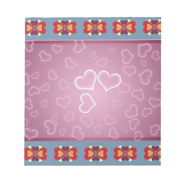 Bloc De Notas Notepad de corazón (Frente)
