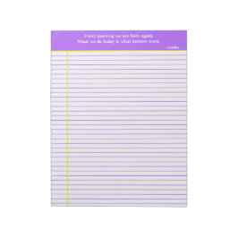 Bloc De Notas Notepad de cotización personalizada, morado y amar