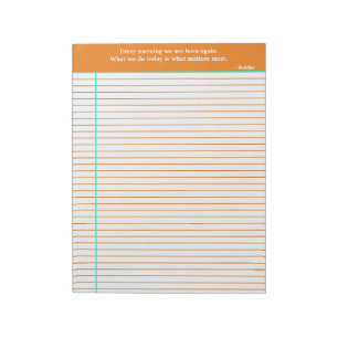 Bloc De Notas Notepad de cotización personalizada, Naranja y Aqu