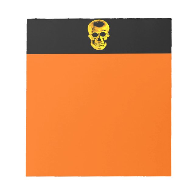 Bloc De Notas Notepad de cráneo dorado (Frente)