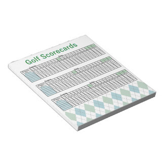 Bloc De Notas Notepad de cuadros de mandos de golf