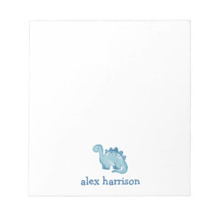 Bloc De Notas Notepad de dinosaurio azul lindo personalizado