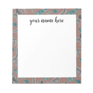 Bloc De Notas Notepad de dinosaurio fosilizado personalizado