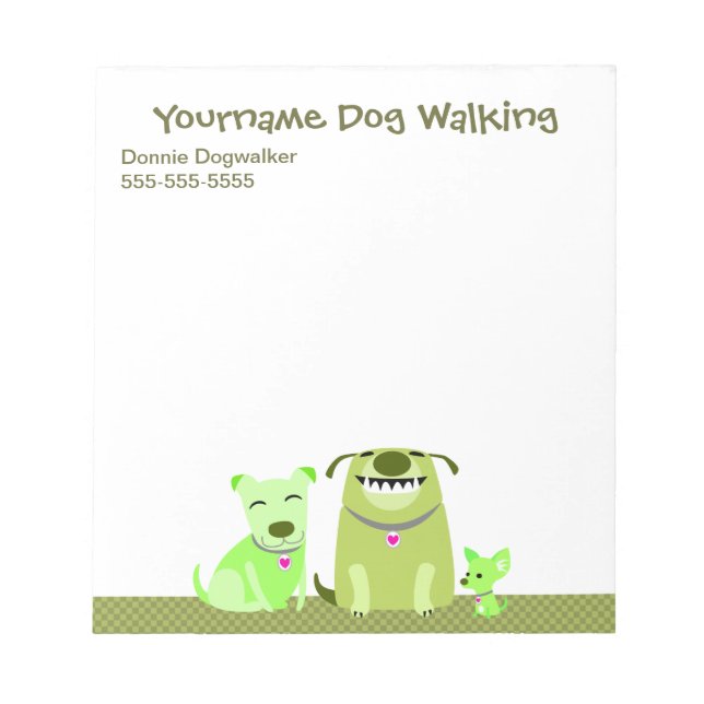 Bloc De Notas Notepad de Dog Walker (Frente)