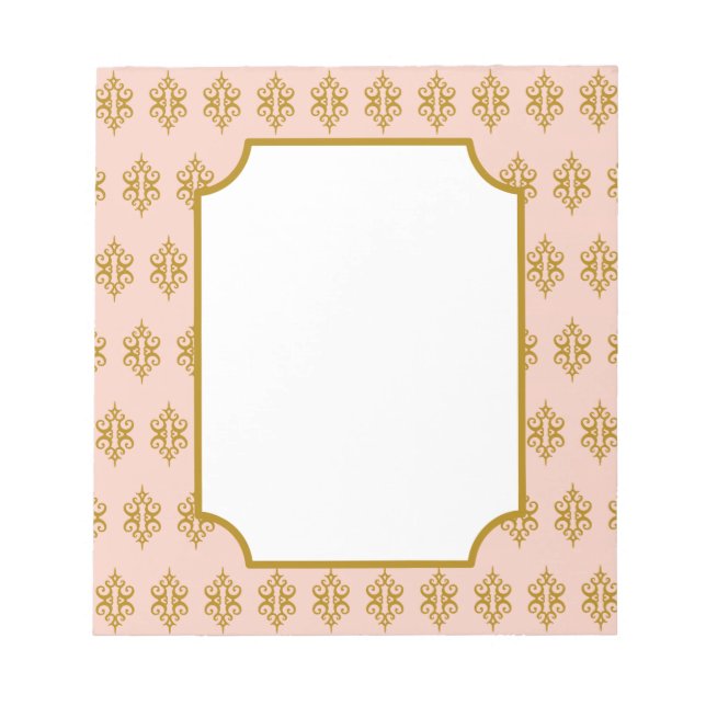 Bloc De Notas Notepad de encaje rosa antiguo (Frente)