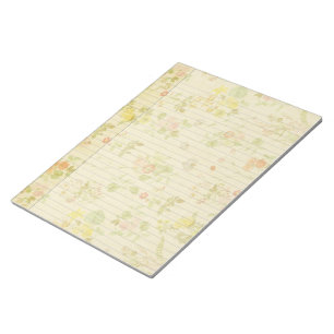 Bloc De Notas Notepad de Estacionamiento de Boho Floral Vintage