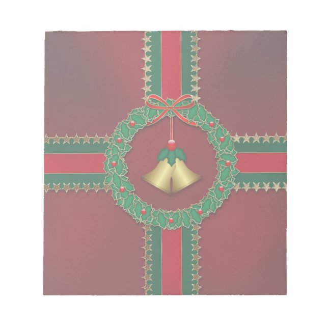 Bloc De Notas Notepad de estrellas y rayas Navidades (Frente)