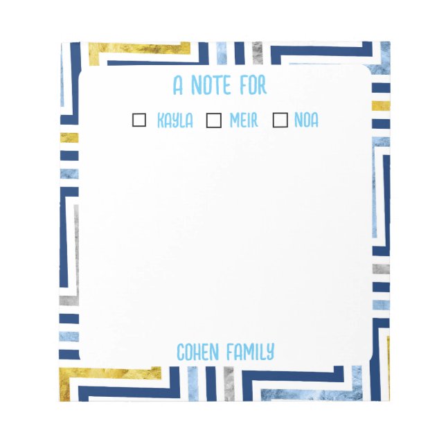 Bloc De Notas Notepad de familia (Frente)