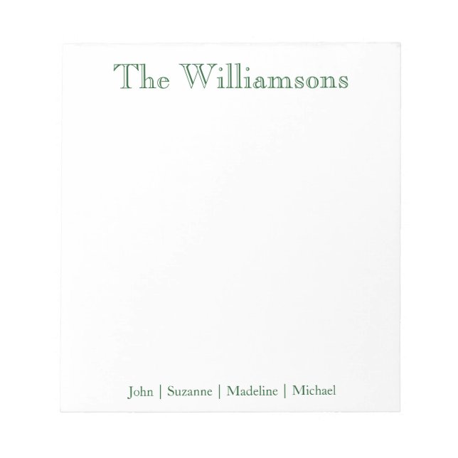 Bloc De Notas Notepad de familia (Frente)