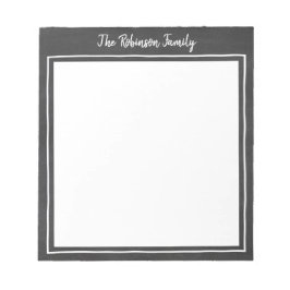 Bloc De Notas Notepad de familia personalizada Chalkboard