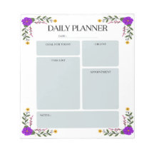 Notepad de Floral Daily Planner