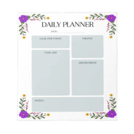 Bloc De Notas Notepad de Floral Daily Planner