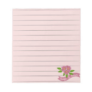 Bloc De Notas Notepad de flores rosas