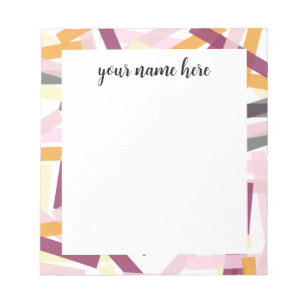 Bloc De Notas Notepad de franjas coloreadas personalizadas