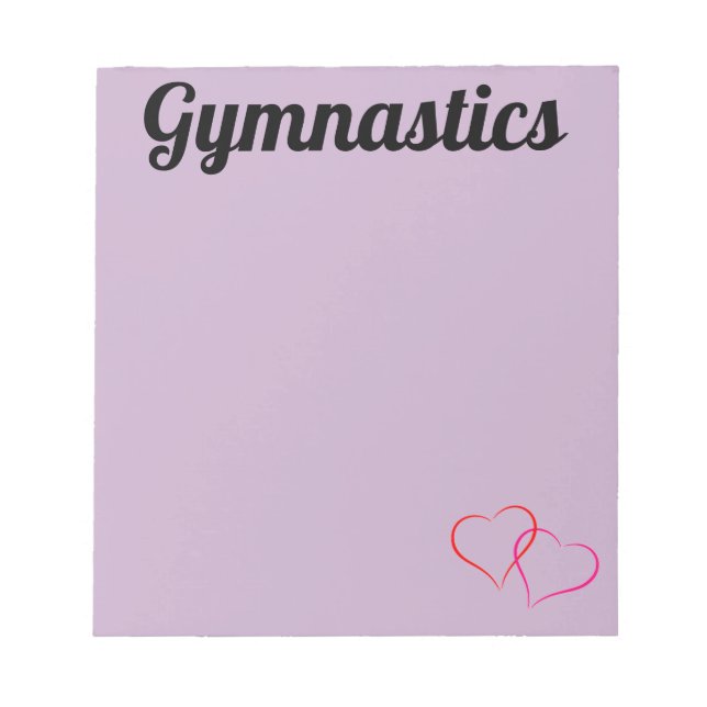Bloc De Notas Notepad de Gimnasia Púrpura (Frente)