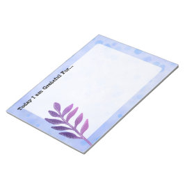 Bloc De Notas Notepad de Gratitud de Purple Leaf Daily