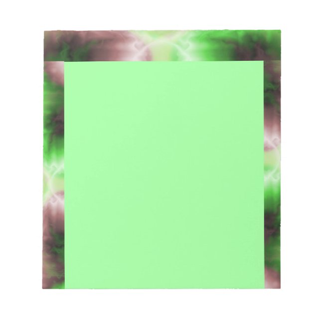 Bloc De Notas Notepad de Green Swirls (Frente)