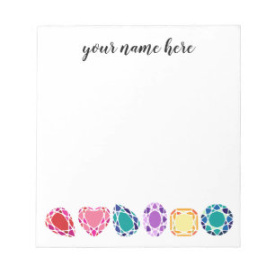 Bloc De Notas Notepad de guijarros de gemas personalizado