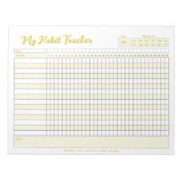 Bloc De Notas Notepad de Habit Tracker completo de Personalizabl